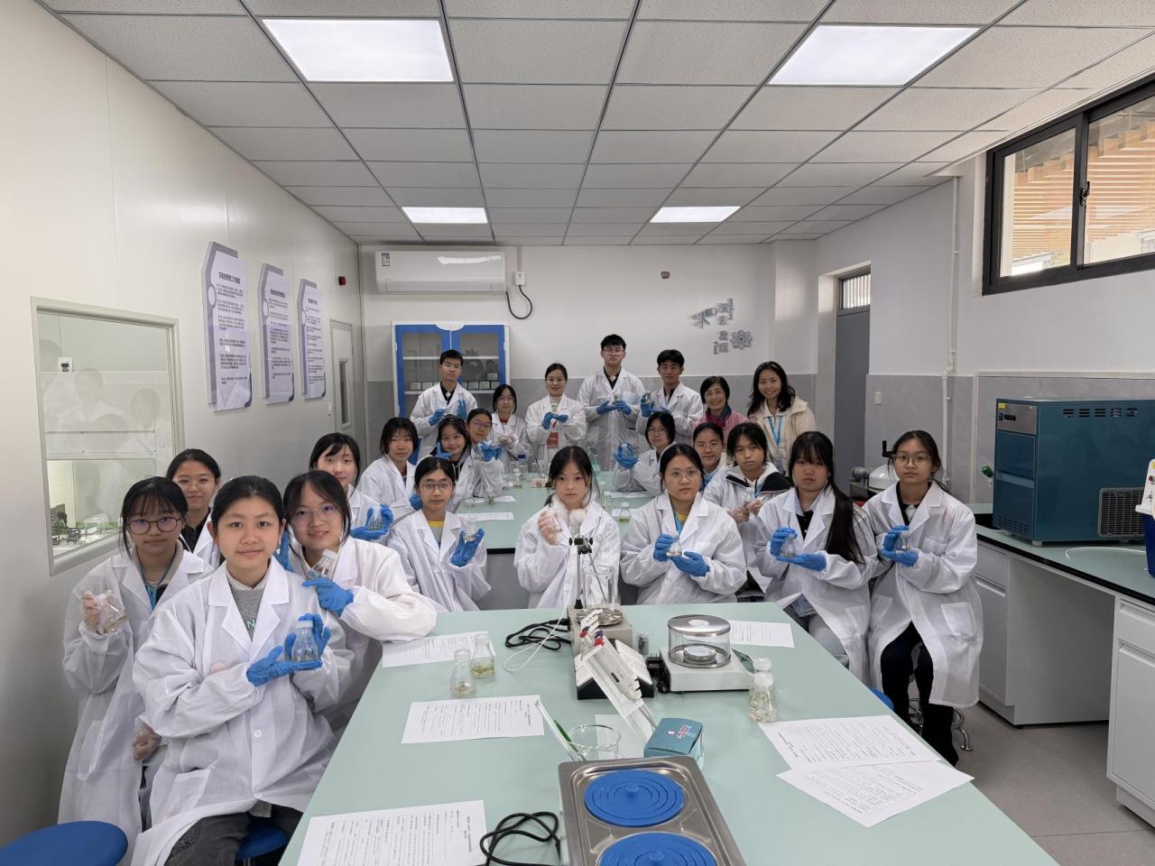 Group photo after the biology lesson.